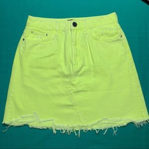 Neon denim skirt, size 10